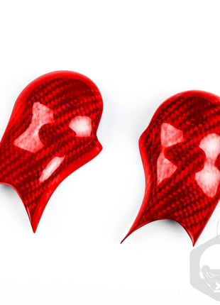Red Dry Carbon Fiber Console Gear Shift Knob Cover For Nissan 350Z Z33 2003-2009