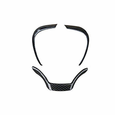 Steering Wheel Decor Cover Trim 3PCS For Lexus UX200 250h 2019-2023 Carbon Fiber