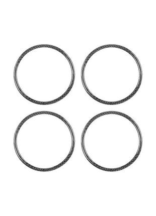 4Pcs Carbon Fiber Door Speaker Ring Cover Trim For Nissan Rogue 2014-2016