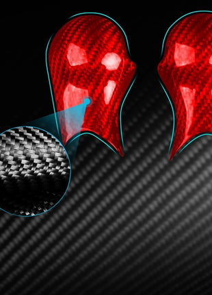 Red Dry Carbon Fiber Console Gear Shift Knob Cover For Nissan 350Z Z33 2003-2009