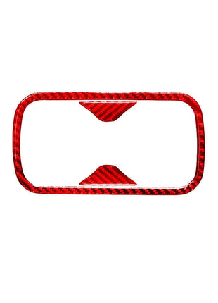Red Carbon Fiber Rear Cup Holder Frame Cover Trim For Nissan Altima 2019-2022