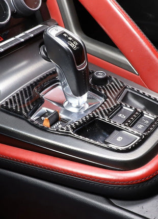 For Jaguar F-type 13-2023 Soft Carbon Fiber Center Console Trim Cover Sticker