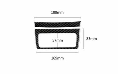 Back Row Air Outlet Vent Cover For Lexus IS300 350 2014-2019 Real Carbon Fiber