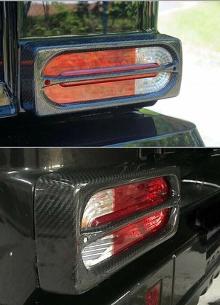 Carbon Fiber Rear Tail Light Cover Trim For Mercedes-Benz G Class W463 G63 04-18