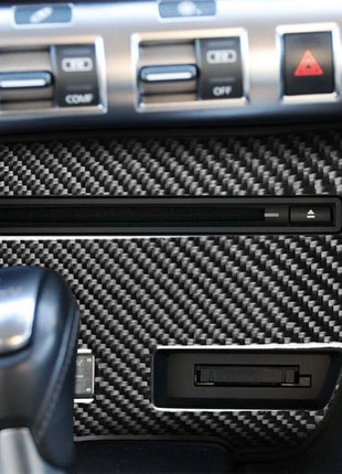 Carbon Fiber Cd Player Control Panel Cover Trim For Nissan Gt-r R35 Type B