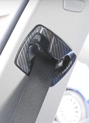 Carbon Abs Front Seat Belt Safty Buckle Cover For Bmw 3 4 Series F30 F34 2013-19