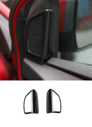 Fit For Ford Focus Cover Trim Carbon Fiber 2012-2018 A Pillar Speaker Frame 2PCS