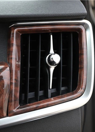 Console Side Outlet Vent Covers Trim 2pcs Fit For Volvo S90 2016-2021 Peach Wood