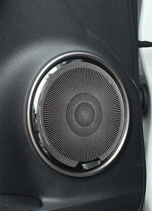 Inner Door Horn Frame Cover Trim Fit For Lexus NX200t 300h 2015-2021 Black Steel