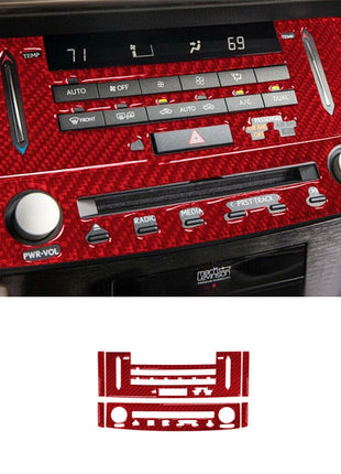 Red Carbon Fiber Central CD & A/C Panel Trim For Lexus RC300 350 200T 2015-2020