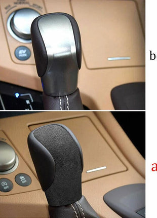 Gear Shift Knob Shifter Lever Trim 1* For Lexus GS350 450h 2016-2020 Black Suede