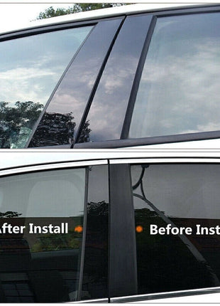 8P Gloss Black Pillar Posts Covers Window Door Trim For Lexus GX470 J120 2003-09