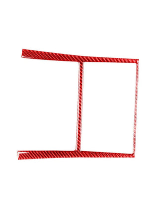 Red Carbon Fiber Navigation Panel Outer Frame Trim Cover For Nissan 350Z 2003-09