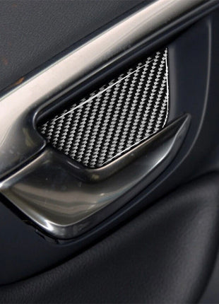 Carbon Fiber Interior Door Dowl's Decorative Cover Trim For Volvo V60 2010-2017
