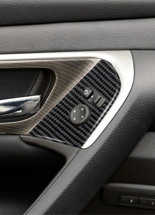 Carbon Fiber Rearview Mirror Button Cover Trim For Nissan Altima 2013-2015