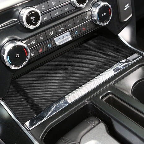 Dry Carbon Fiber Console Storage Panel Cover For Ford F150 F-150 Raptor 2021-24