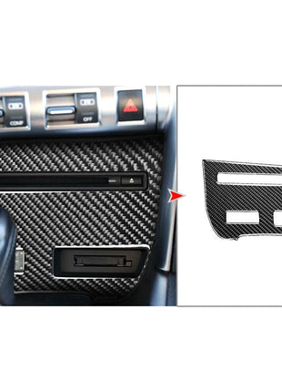 Carbon Fiber Cd Player Control Panel Cover Trim For Nissan Gt-r R35 Type B