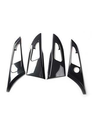 Fit For Buick Regal 2009-2013 Carbon Fiber Inner Door Handle Frame Cover Trim 4*