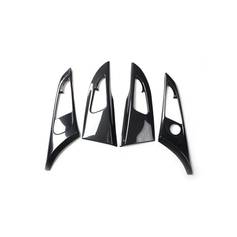 Fit For Buick Regal 2009-2013 Carbon Fiber Inner Door Handle Frame Cover Trim 4*