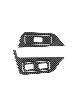 4Pcs Seat Heating Button Trim Cover Carbon Fiber For Nissan Quest 2004-2006