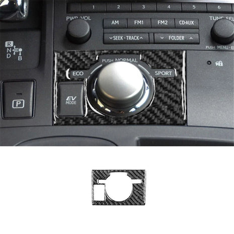 Carbon Fiber Center Consol Drive Mode Panel Cover Trim For Lexus CT200h 2011-17