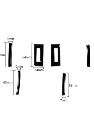 6X Gloss Black Air Vent Outlet Cover Trim For Lexus RC300 350 200T 2015-2020