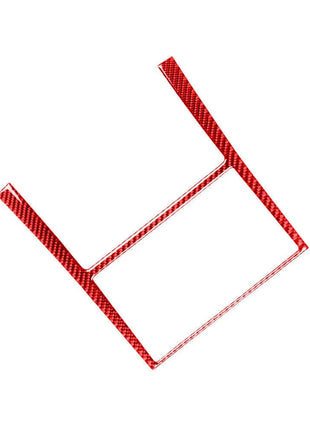 Red Carbon Fiber Navigation Panel Outer Frame Trim Cover For Nissan 350Z 2003-09