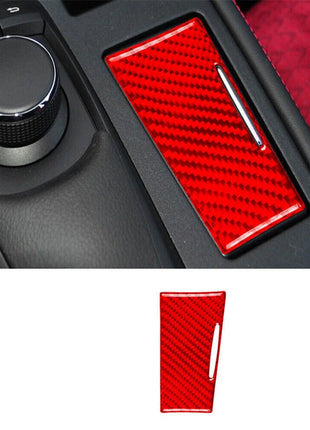 Red Carbon Fiber Interior Ashtray Panel Cover Trim For Lexus CT200h 2011-2017