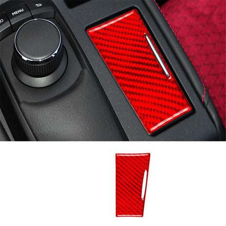 Red Carbon Fiber Interior Ashtray Panel Cover Trim For Lexus CT200h 2011-2017