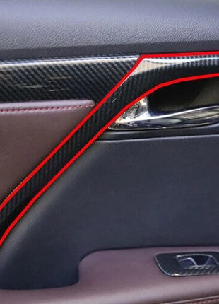 For Lexus RX350 450h 2016-20 ABS Carbon Fiber Inner Door Handle Strip Cover Trim