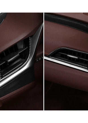For Lexus ES250 300h 350 19-22 Carbon Fiber L&R AC Air Outlet Vent Frame Trim 2P