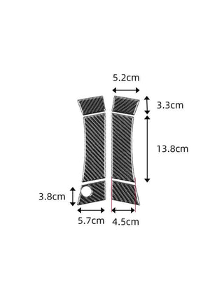 Carbon Fiber Exterior Door Handle Switch Cover Trim For 2003-2009 Nissan 350Z