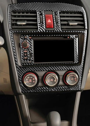 Carbon Fiber Center Console CD Panel Cover For Subaru Impreza XV Crosstrek 12-14