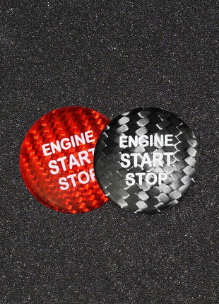 Red Carbon Fiber Engine Start Buttons Cover Trim Fit For Lexus IS250 IS300 IS350