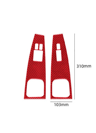 2Pcs Red Front Window Switch Button Trim Cover For Nissan Quest 2004-2006 Type A