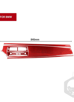 10Pcs For BMW Z4 E85 03-08 Red Carbon Fiber Center Console Dashboard Panel Cover