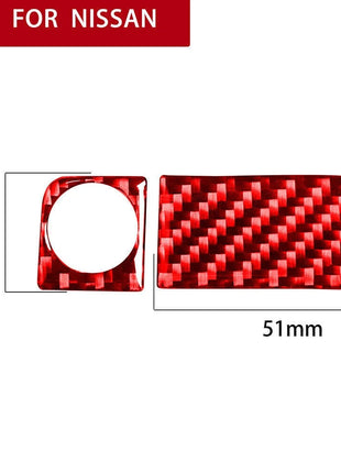 Red Carbon Fiber Rear Storage Box Locker Trim Cover For Nissan 350z 2003-2005