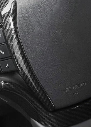 Steering Wheel Decor Cover Trim 3PCS For Lexus UX200 250h 2019-2023 Carbon Fiber