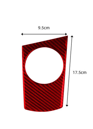 Red Carbon Fiber Center Console Water Cup Holder Trim Fit For Bmw X3 E83 2004-10