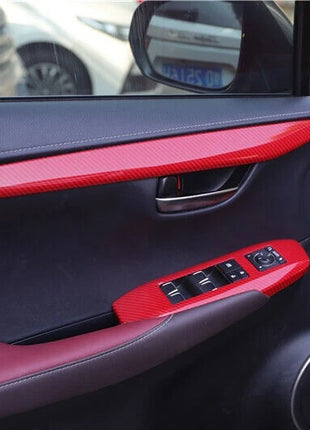 For Lexus NX200t 300h 2015-2021 Red Carbon Fiber