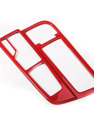 For Hyundai Sonata 9 15-17 Red Carbon Fiber Console Gear Shift Frame Cover Trim