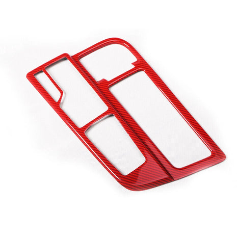 For Hyundai Sonata 9 15-17 Red Carbon Fiber Console Gear Shift Frame Cover Trim
