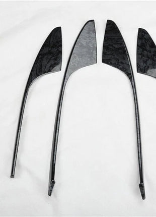 For Buick Lacrosse 2009-12 Black Wood Grain Inner Door Strip Panel Cover Trim 4*