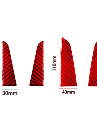 4X Red Carbon Fiber Door Pull Inner Panel Cover Trim For Nissan Altima 2019-2022