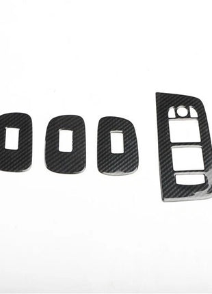 Car Door Window Lift Switch Cover Trim 4pcs Fit For Volvo Xc60 2018 Carbon Fiber