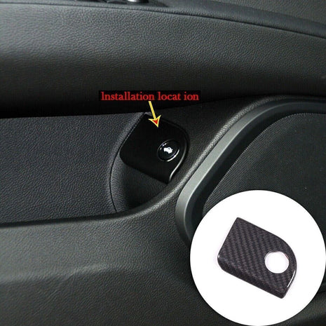 Carbon Fiber Interior Trunk Switch Frame Cover Trim For Maserati Ghibli 2014-19