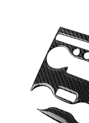 5Pcs Carbon Fiber Conditioner Control Panel Cover Trim For Nissan 370Z 2009-2020