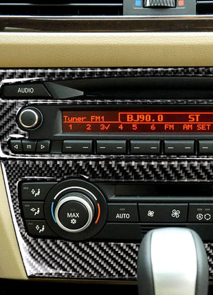 For Bmw E90 3 Series 2005-12carbon Fiber Air Conditioning Cd Control Panel Cover