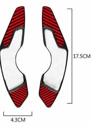 Steering Wheel Shift Paddle Trim For Lexus IS300 350 14-19 Real Red Carbon Fiber