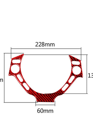 Red Carbon Fiber Steering Wheel Button Frame Trim For Nissan GT-R R35 2008-2016